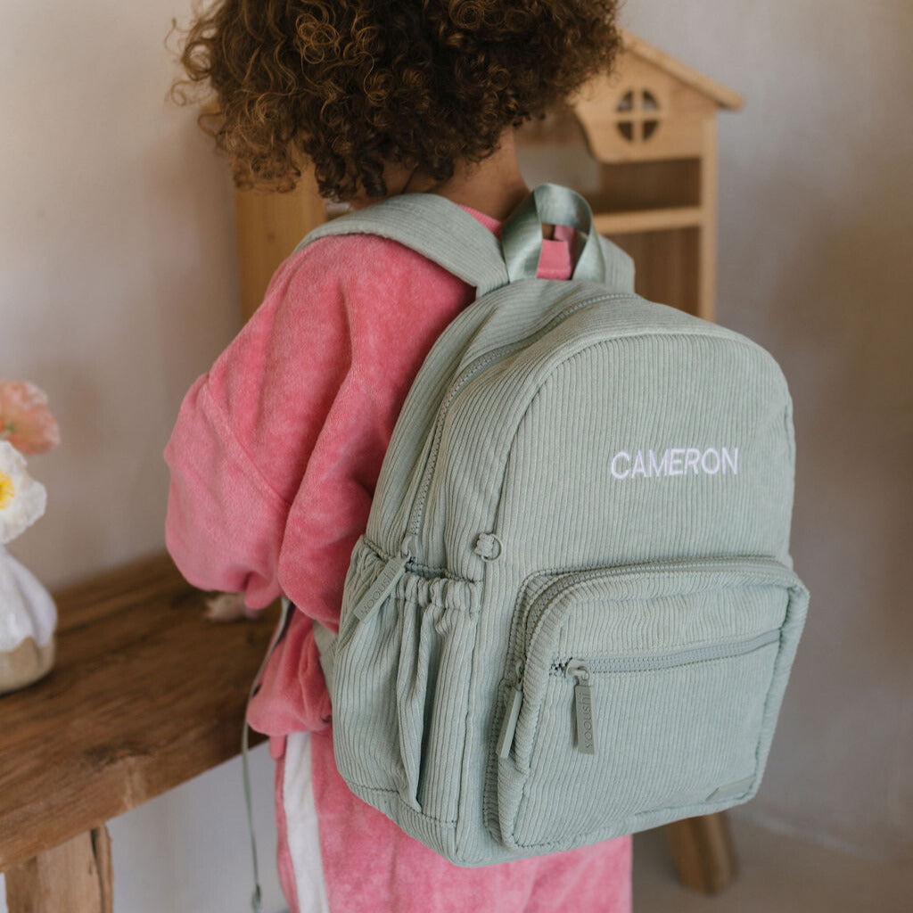 Mint Green Corduroy Backpack