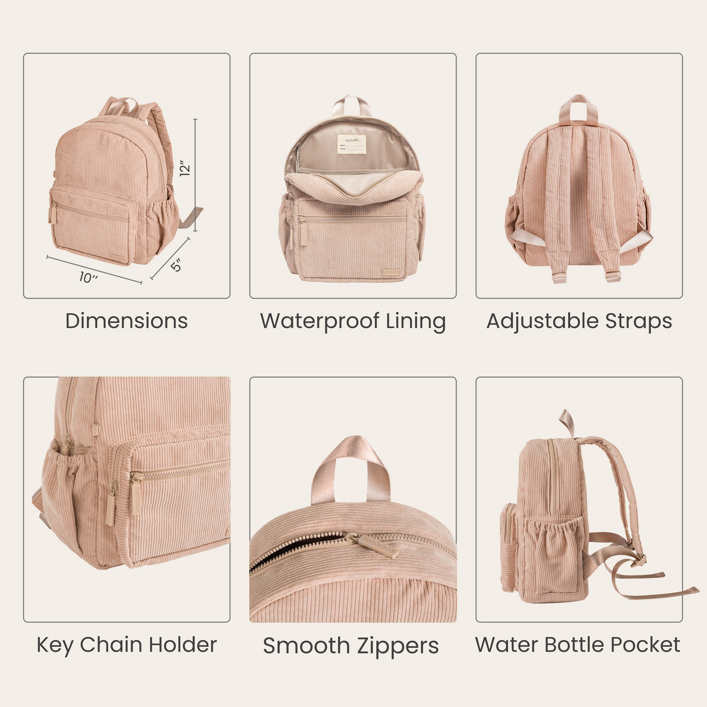 Iced Latte Corduroy Backpack