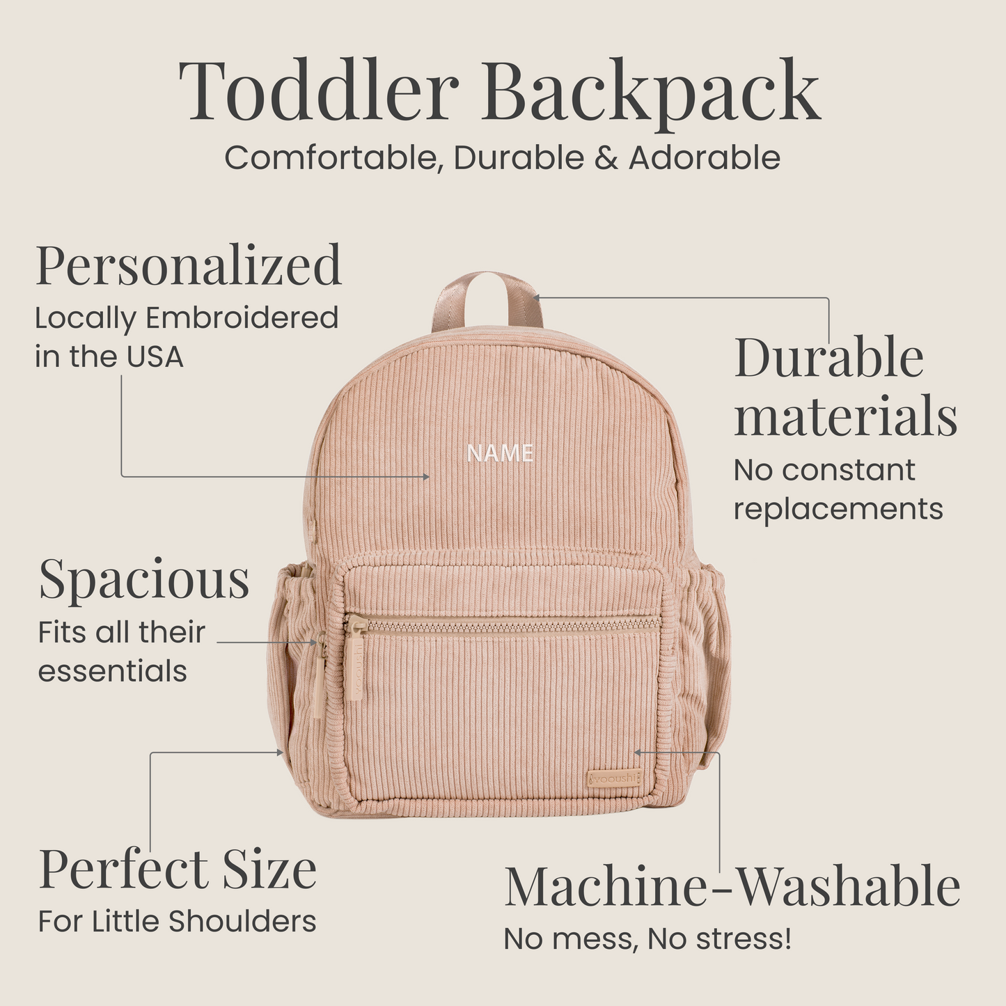 Iced Latte Corduroy Backpack