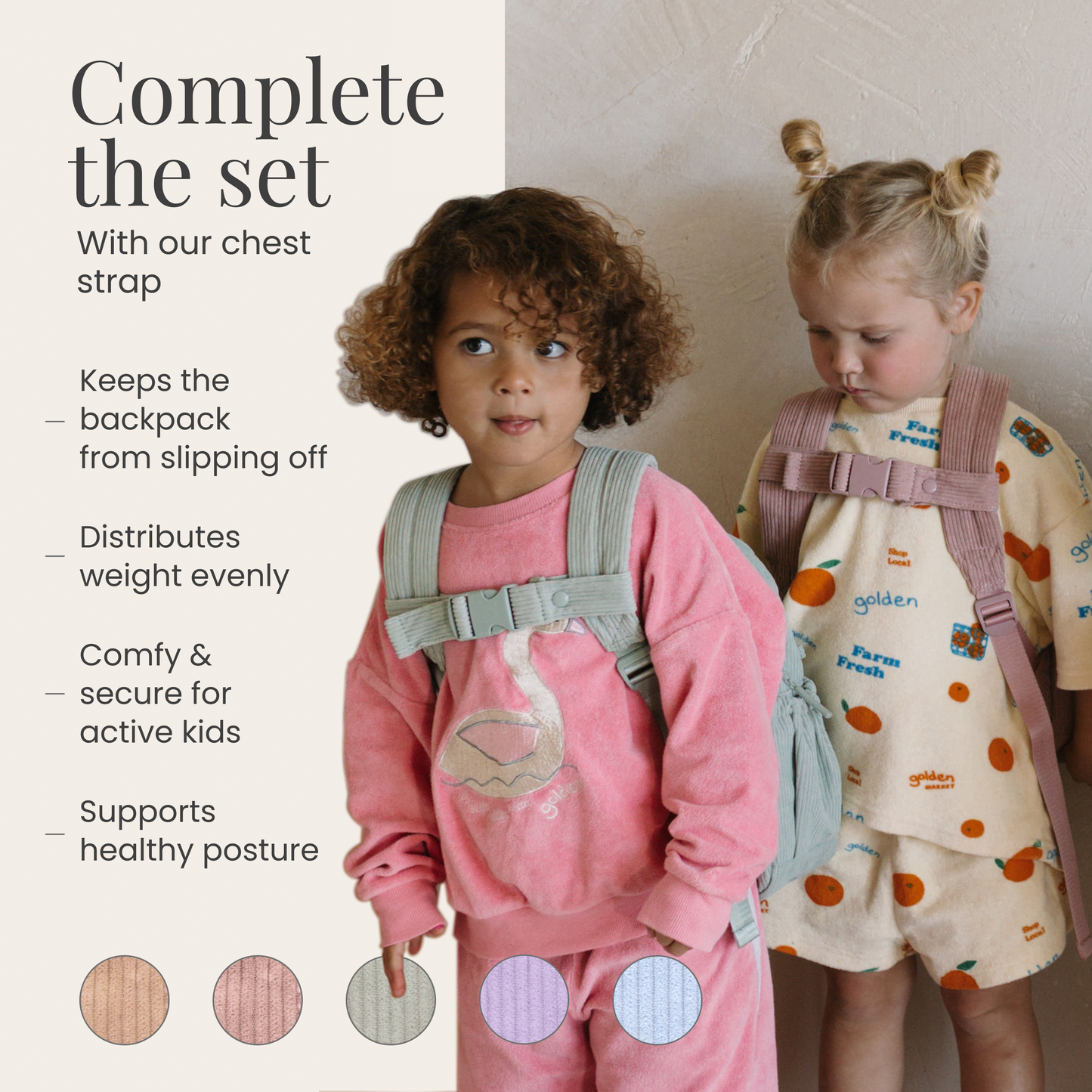 Dusty Pink Corduroy Backpack