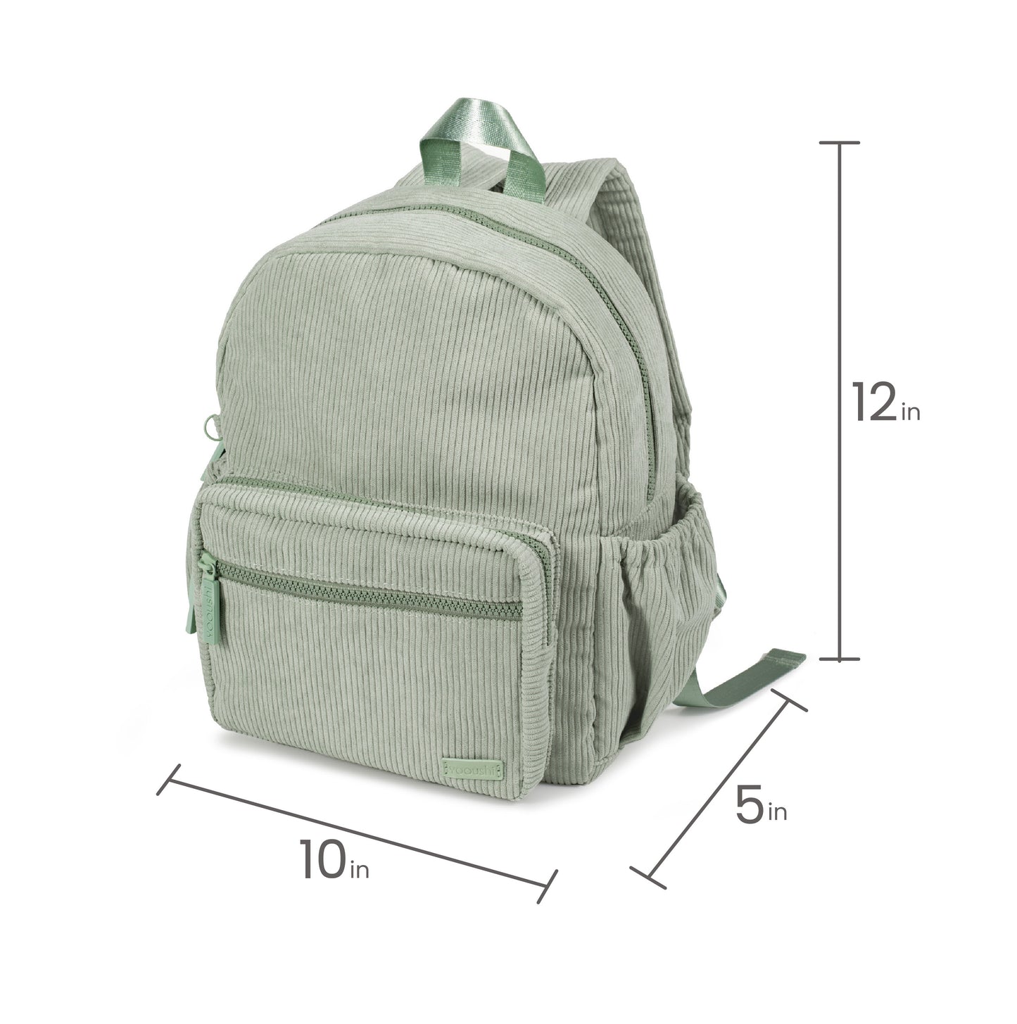 Mint Green Corduroy Backpack