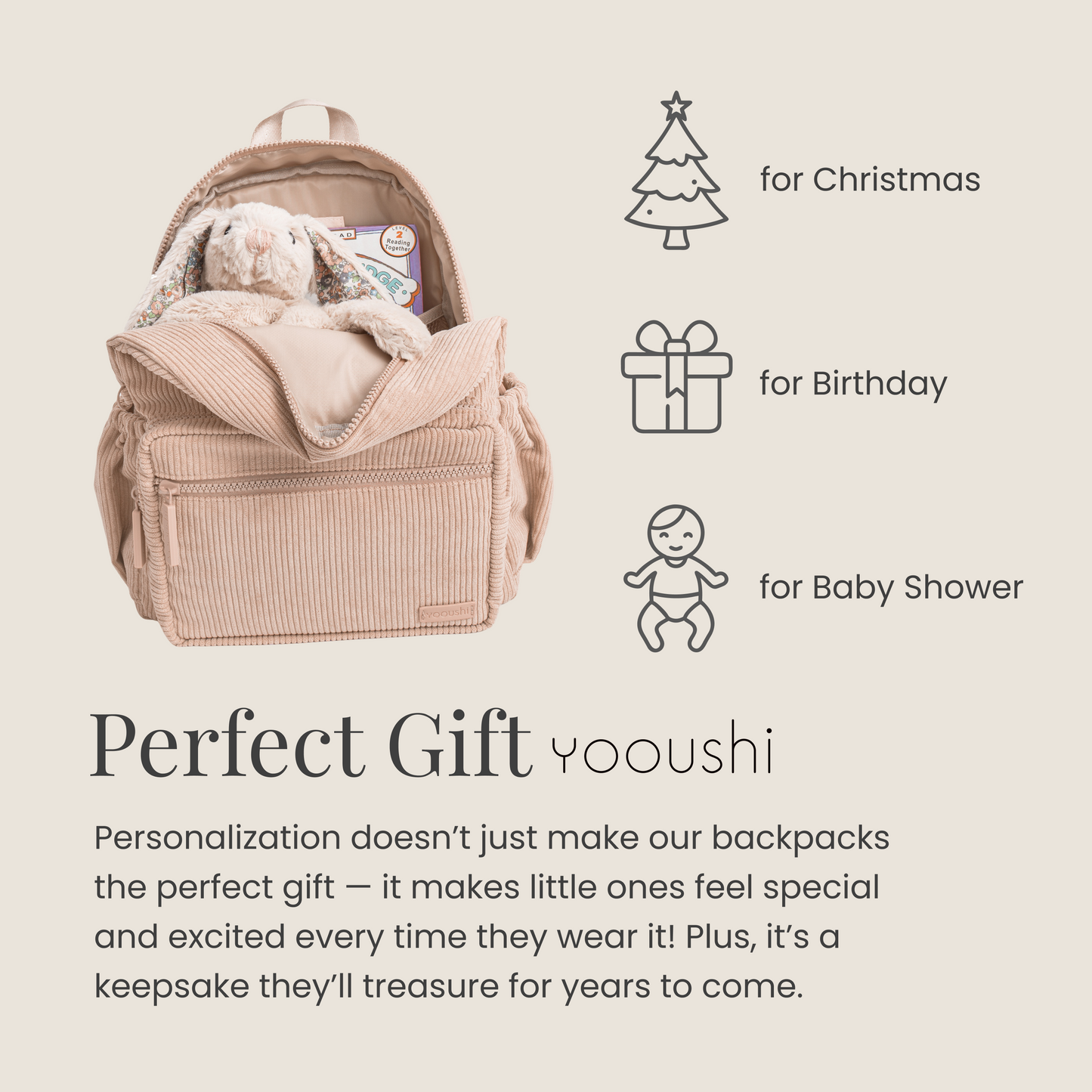 Iced Latte Corduroy Backpack