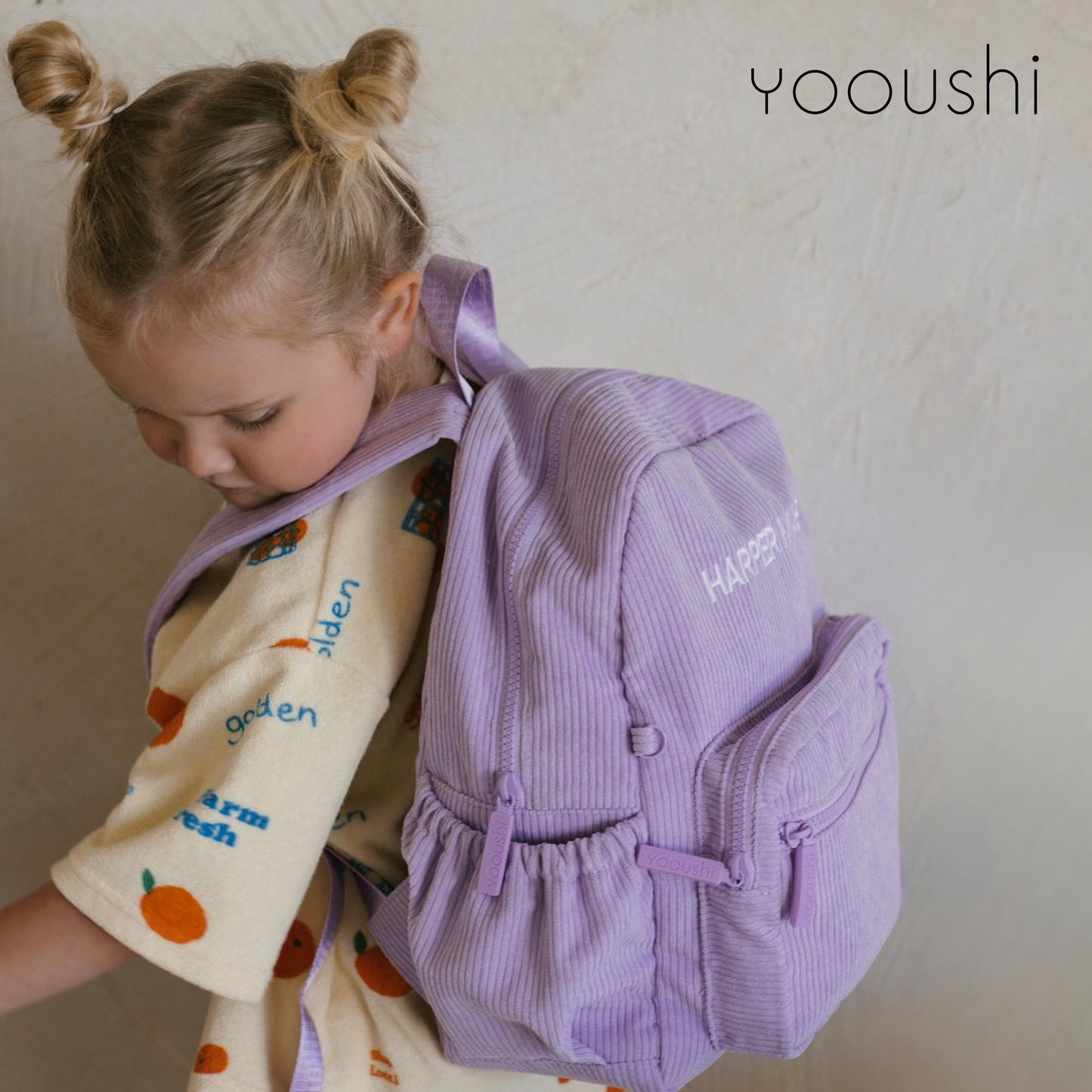 Lilac Mist Corduroy Backpack