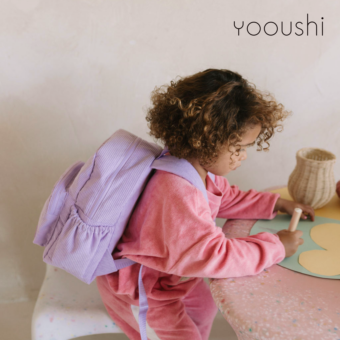 Lilac Mist Corduroy Backpack