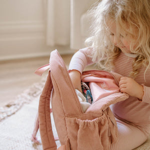 Yooushi® Corduroy Backpack – Dusty Pink