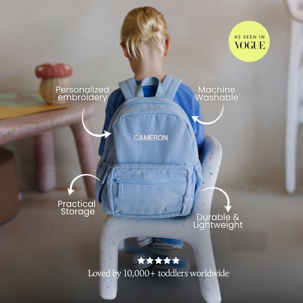 Personalized Toddler Backpack – Sky Blue