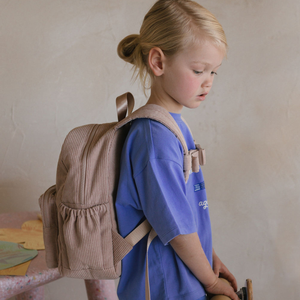 Yooushi® Corduroy Backpack – Iced Latte