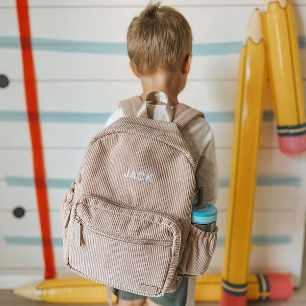 Yooushi® Corduroy Backpack – Iced Latte