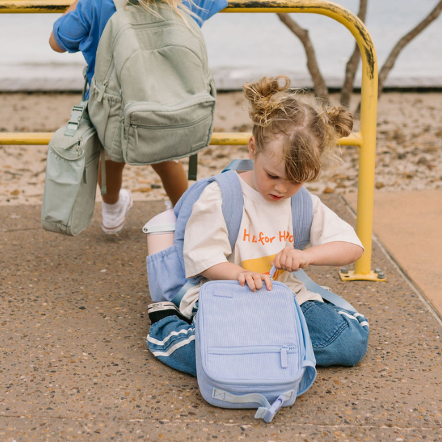 Sky Blue Corduroy Lunch Box