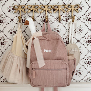 Yooushi® Corduroy Backpack – Dusty Pink