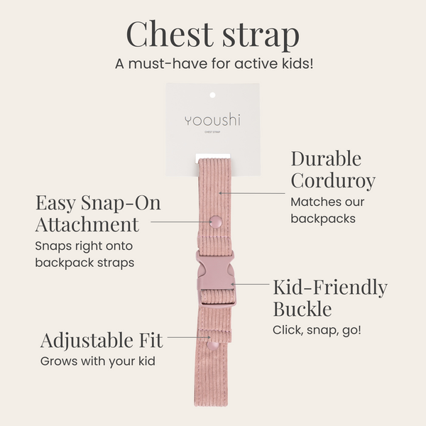 Yooushi® Matching Chest Strap- Dusty Pink